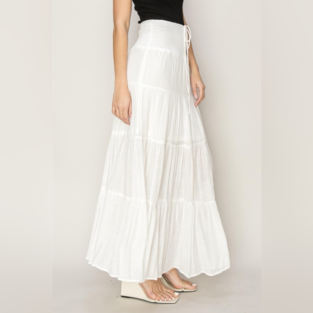 #95 Chloe Smocked Maxi Skirt - Picture 2 of 3